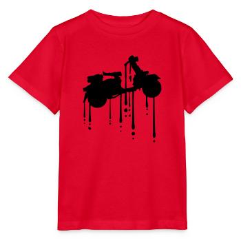 dripping graffiti clip art driving electric scooter fue - Stanley/Stella MINI CREATOR Kids’ T-Shirt - red - Front - Jaiden (125cm)