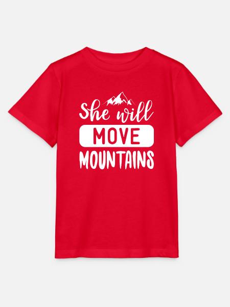 Sie wird Berge versetzen. - Stanley/Stella Kinder T-Shirt MINI CREATOR - Rot