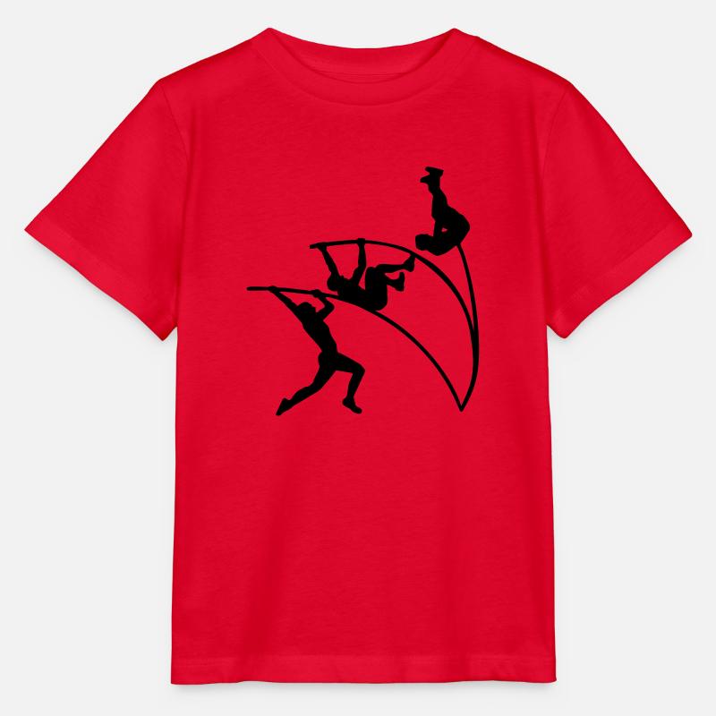 pole vault - Stanley/Stella MINI CREATOR Kids’ T-Shirt - red