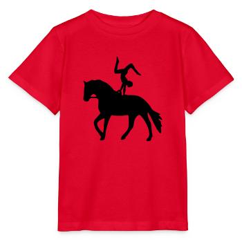 Handstand rückwärts auf Pferd - Stanley/Stella Kinder T-Shirt MINI CREATOR  - Rot - Vorne - Jaiden (125cm)