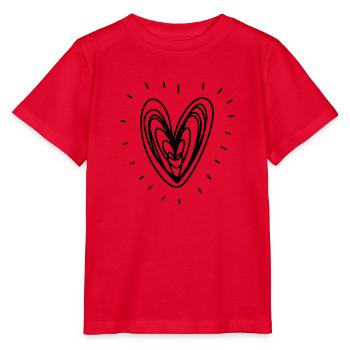 Heart in heart - Stanley/Stella MINI CREATOR Kids’ T-Shirt - red - Front - Jaiden (125cm)