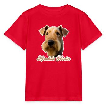 Airedale Terrier - T-shirt bio MINI CREATOR Stanley/Stella Enfant - rouge - Devant - Jaiden (125cm)