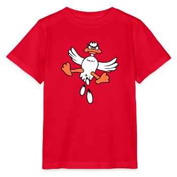 Canard oiseau volant excréments Attaque d’en haut Attaque Fun - T-shirt bio MINI CREATOR Stanley/Stella Enfant - rouge - Devant - Jaiden (125cm)