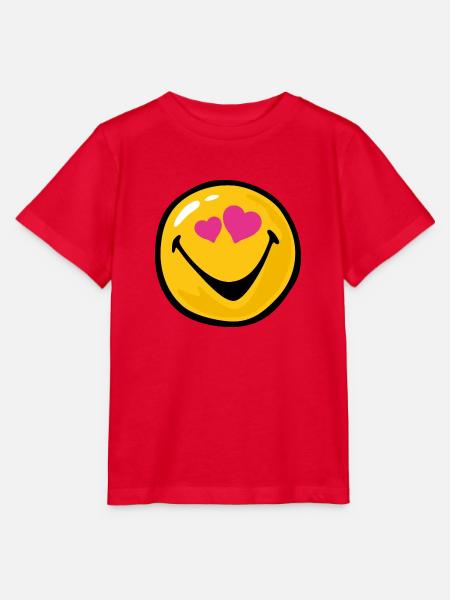 Smiley Love Hit - Stanley/Stella Kinder T-Shirt MINI CREATOR - Rot