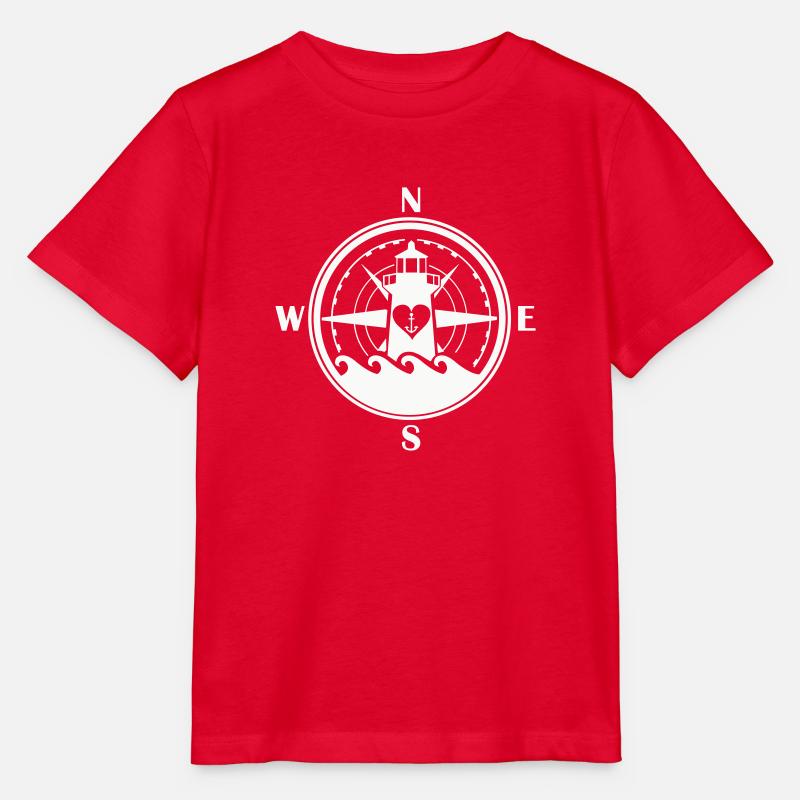 Kompass Anker Leuchtturm - Stanley/Stella Kinder T-Shirt MINI CREATOR  - Rot