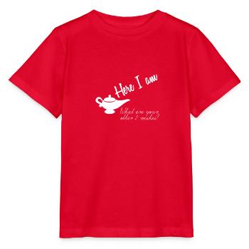 Jinni - Ici, je suis, les 2 autres souhaits? - T-shirt bio MINI CREATOR Stanley/Stella Enfant - rouge - Devant - Jaiden (125cm)