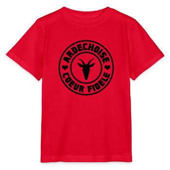 Ardéchoise coeur fidèle - T-shirt bio MINI CREATOR Stanley/Stella Enfant - rouge - Devant - Jaiden (125cm)