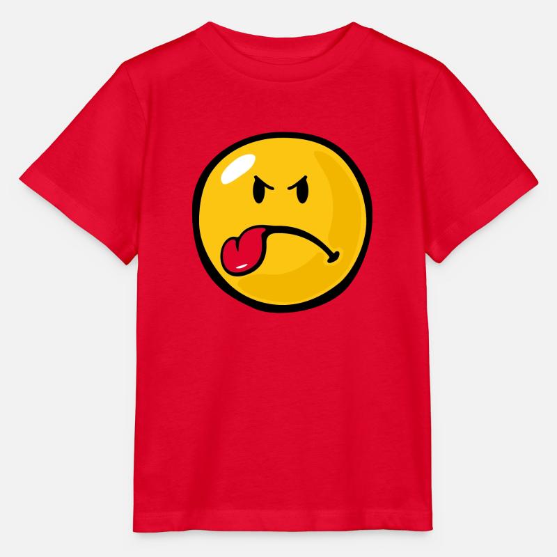 Smiley Anger Sour - Stanley/Stella Kinder T-Shirt MINI CREATOR  - Rot