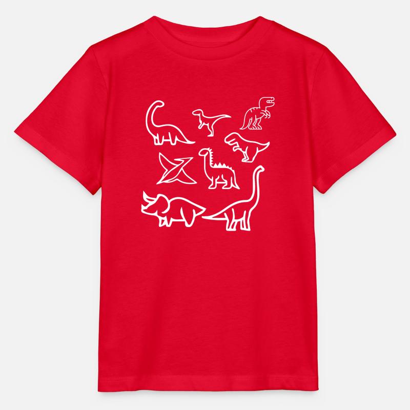 Dino Dinosaurier - Stanley/Stella Kinder T-Shirt MINI CREATOR  - Rot