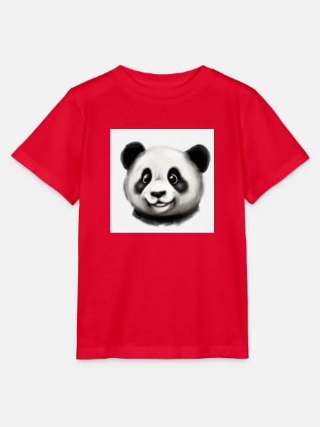 Süßer Panda - Stanley/Stella Kinder T-Shirt MINI CREATOR - Rot