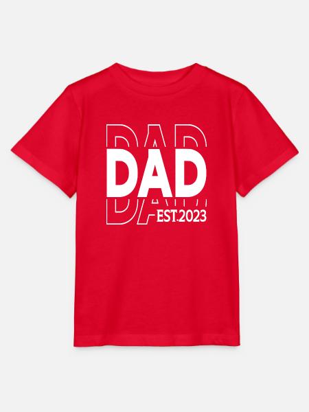 Dad Est 2023 - Stanley/Stella Kinder T-Shirt MINI CREATOR - Rot