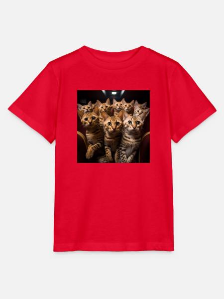 Katzen im Kino - Stanley/Stella Kinder T-Shirt MINI CREATOR - Rot