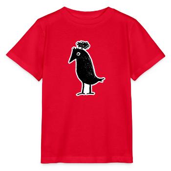 Corbeau pensif - Noir mignon - T-shirt bio MINI CREATOR Stanley/Stella Enfant - rouge - Devant - Jaiden (125cm)