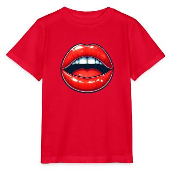 Bold Kiss of Love - Stanley/Stella MINI CREATOR Kids’ T-Shirt - red - Front - Jaiden (125cm)