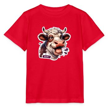 Kuh lustig alles klar - Stanley/Stella Kinder T-Shirt MINI CREATOR  - Rot - Vorne - Jaiden (125cm)