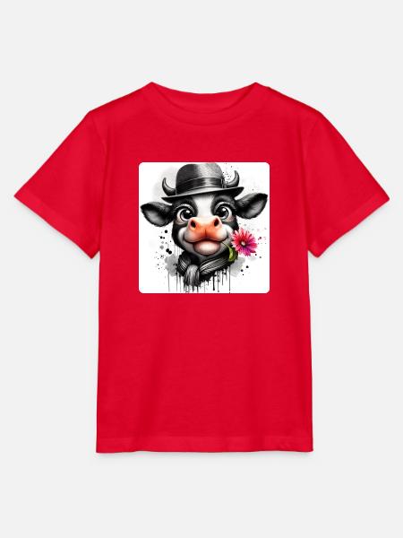 Kuh als Gentleman - Stanley/Stella Kinder T-Shirt MINI CREATOR  - Rot