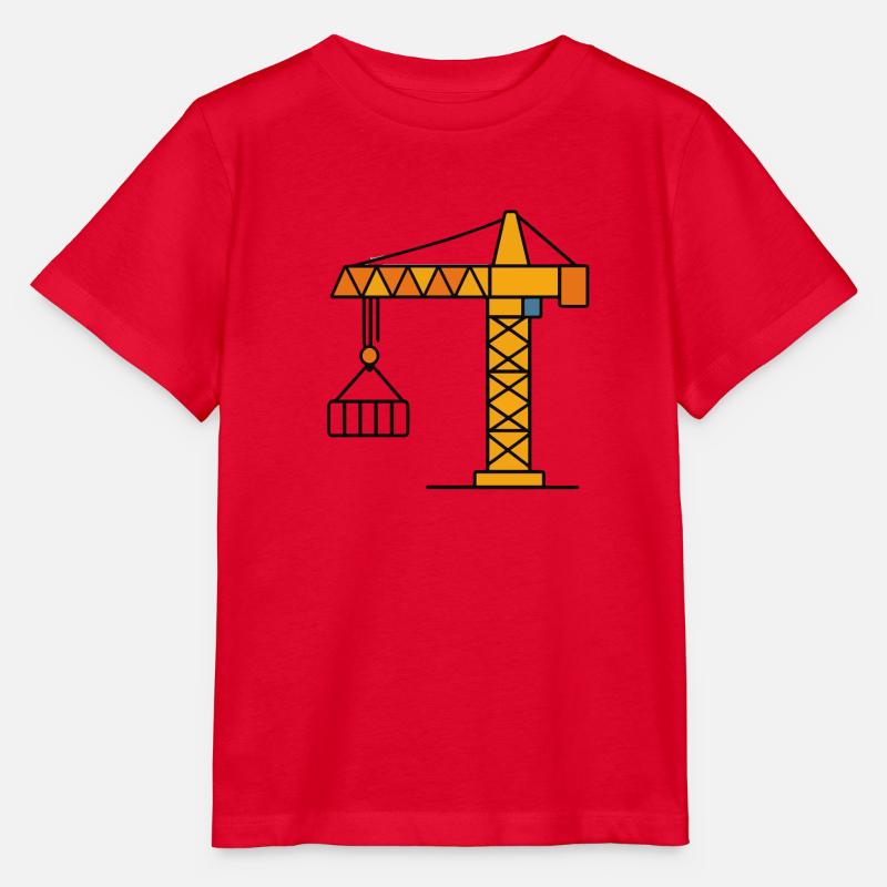 Grue de construction - grutier - T-shirt bio MINI CREATOR Stanley/Stella Enfant - rouge