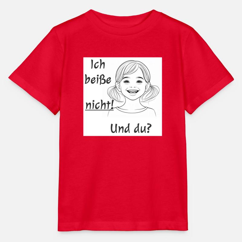 Ich beiße nicht-Version 2 (Mädchen) - Stanley/Stella Kinder T-Shirt MINI CREATOR  - Rot