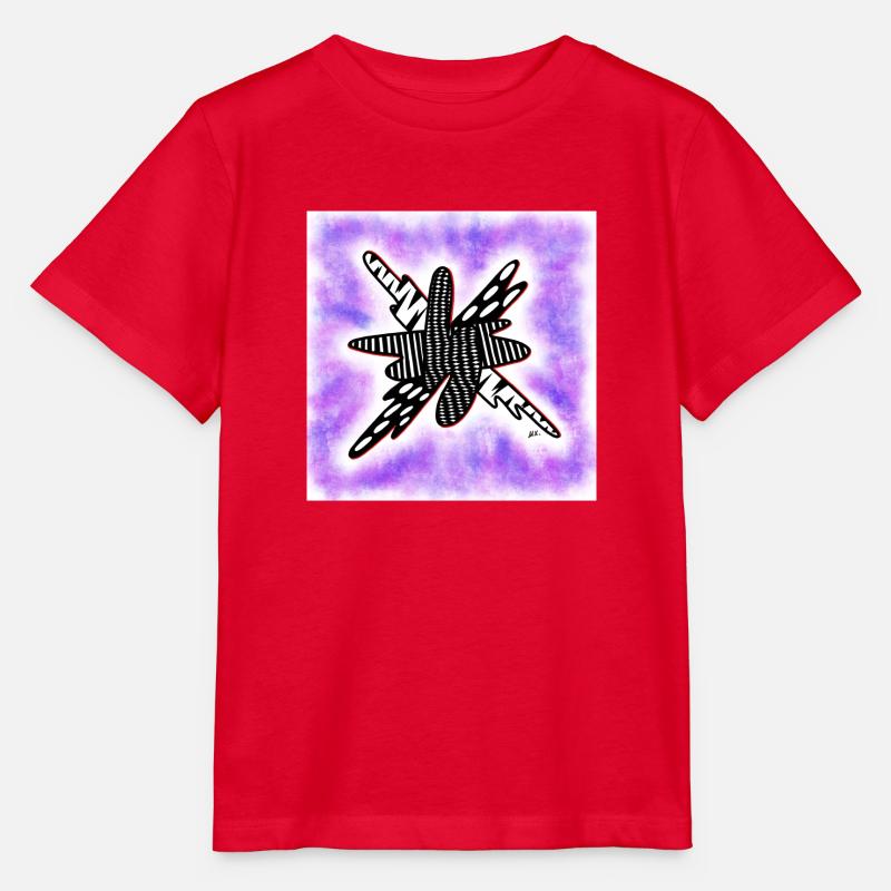 Blob à motifs créatifs sur violet - T-shirt bio MINI CREATOR Stanley/Stella Enfant - rouge