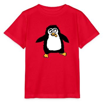 Penguin baby looks confused dazed crazy cute - Stanley/Stella MINI CREATOR Kids’ T-Shirt - red - Front - Jaiden (125cm)