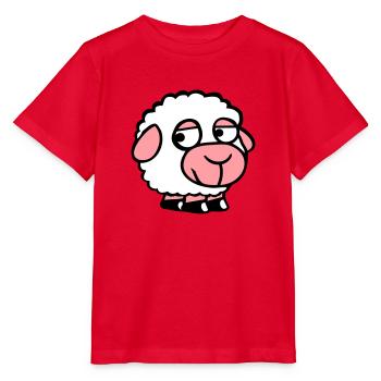 Sheep Sad Shy Introvert Unhappy - Stanley/Stella MINI CREATOR Kids’ T-Shirt - red - Front - Jaiden (125cm)