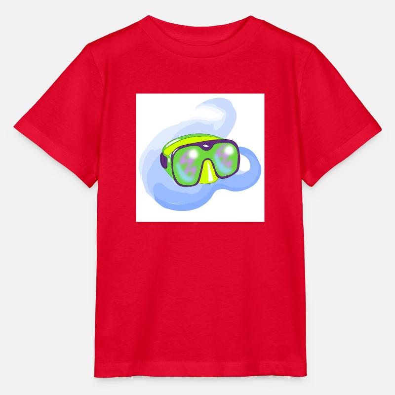 Lunettes de plongée - T-shirt bio MINI CREATOR Stanley/Stella Enfant - rouge