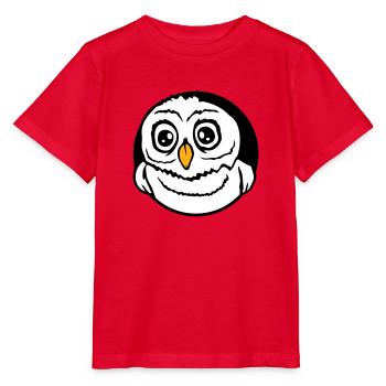 Eule Vogel Uhu Nachtvogel Schleiereule Kauz Comic - Stanley/Stella Kinder T-Shirt MINI CREATOR  - Rot - Vorne - Jaiden (125cm)