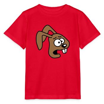Hase entsetzt ängstlich verzweifelt verwirrt Cool - Stanley/Stella Kinder T-Shirt MINI CREATOR  - Rot - Vorne - Jaiden (125cm)