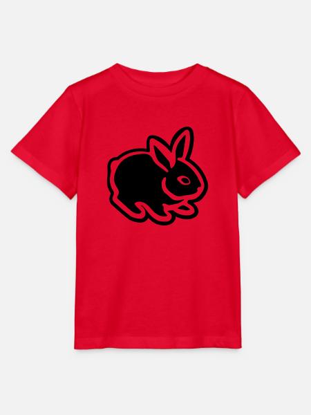 Cute Bunny Rabbit 08 - Stanley/Stella Kinder T-Shirt MINI CREATOR - Rot