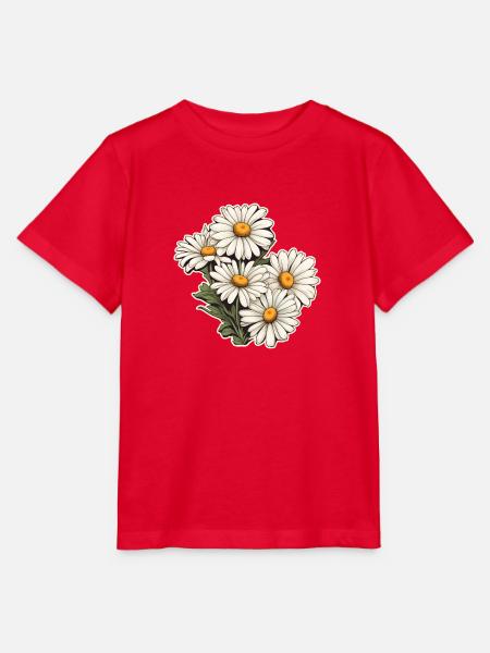 Gänseblümchen 5 Blüten - Stanley/Stella Kinder T-Shirt MINI CREATOR  - Rot
