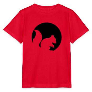 kreis rund logo silhouette schwarz eichhoernchen n - Stanley/Stella Kinder T-Shirt MINI CREATOR  - Rot - Vorne - Jaiden (125cm)
