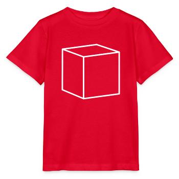 Cube blanc - T-shirt bio MINI CREATOR Stanley/Stella Enfant - rouge - Devant - Jaiden (125cm)