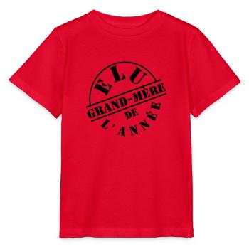Élu grand mère - T-shirt bio MINI CREATOR Stanley/Stella Enfant - rouge - Devant - Jaiden (125cm)