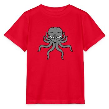 Oktopus Kraken Tintenfisch Alien Außerirdischer - Stanley/Stella Kinder T-Shirt MINI CREATOR  - Rot - Vorne - Jaiden (125cm)