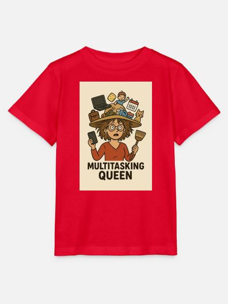 Multitasking Queen - Stanley/Stella Kinder T-Shirt MINI CREATOR - Rot