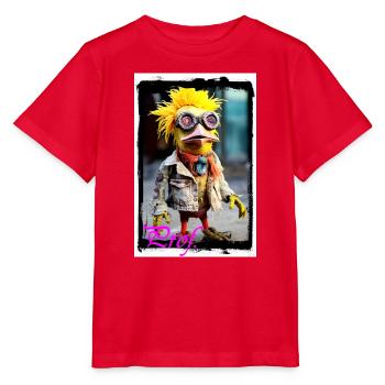 Unusual bird figure doll with punk style - Stanley/Stella MINI CREATOR Kids’ T-Shirt - red - Front - Jaiden (125cm)