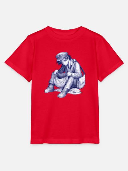 Trauriger Träumer mit Vogelhut - Stanley/Stella Kinder T-Shirt MINI CREATOR  - Rot