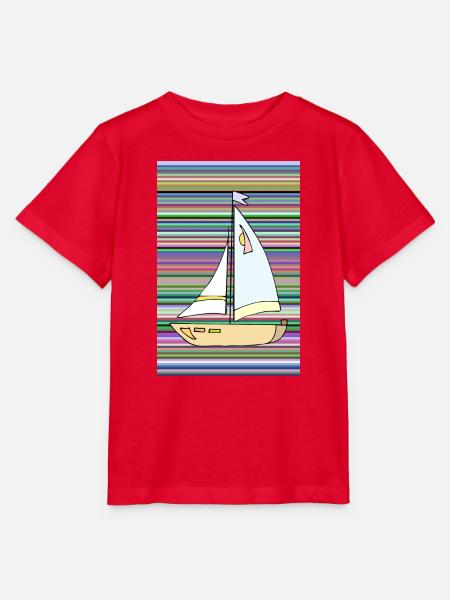 Segelboot - Stanley/Stella Kinder T-Shirt MINI CREATOR  - Rot