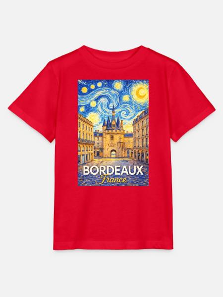 Bordeaux, Frankreich - Stanley/Stella Kinder T-Shirt MINI CREATOR - Rot