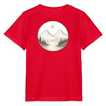 Mountain landscape - Stanley/Stella MINI CREATOR Kids’ T-Shirt - red - Front - Jaiden (125cm)
