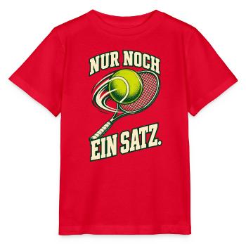 Tennis – Nur noch ein Satz. Retro-Motiv - Stanley/Stella Kinder T-Shirt MINI CREATOR  - Rot - Vorne - Jaiden (125cm)