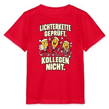    Lichterkette geprüft Kollegen nicht - Stanley/Stella Kinder T-Shirt MINI CREATOR  - Rot - Vorne - Jaiden (125cm)
