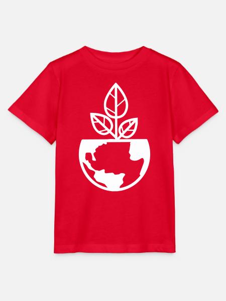 planet erde pflanze - Stanley/Stella Kinder T-Shirt MINI CREATOR - Rot