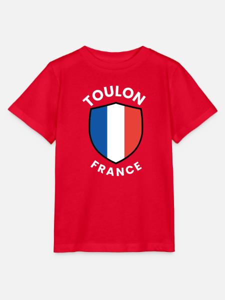 Toulon Französische Schildflagge - Stanley/Stella Kinder T-Shirt MINI CREATOR - Rot
