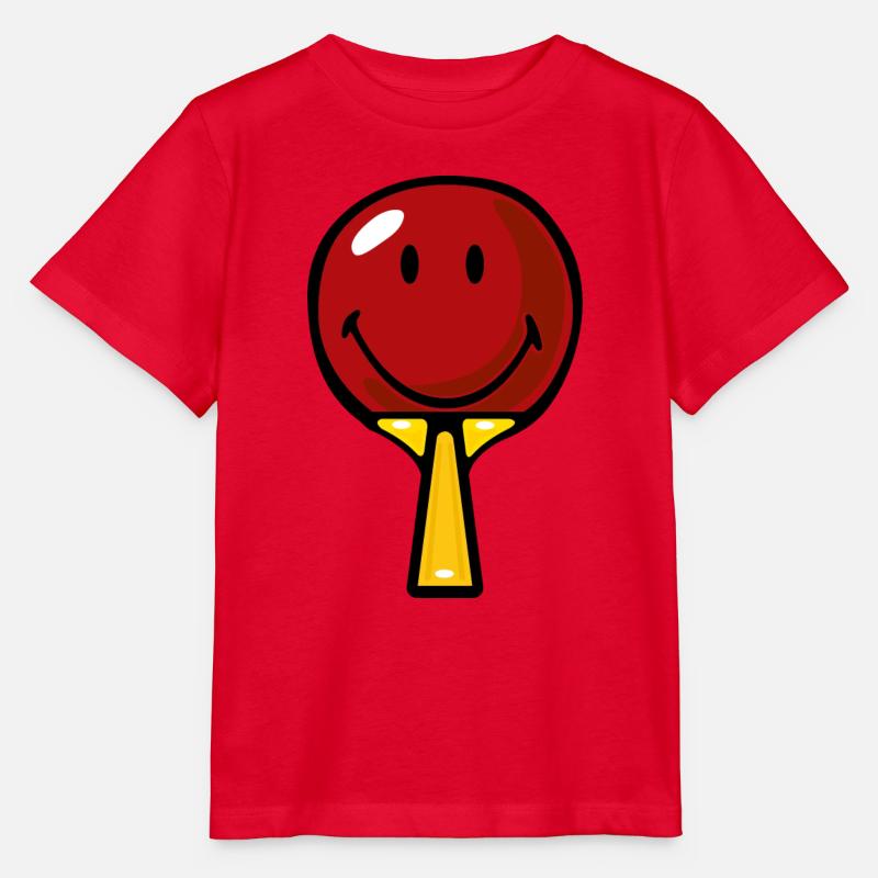 Smiley Table Tennis Racket - Stanley/Stella Kinder T-Shirt MINI CREATOR  - Rot