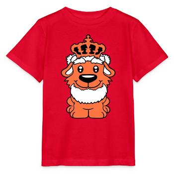 Chien Couronne Roi Prince Lord Souverain Majesté - T-shirt bio MINI CREATOR Stanley/Stella Enfant - rouge - Devant - Jaiden (125cm)