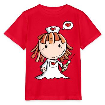 Dear nurse - heart - cute - profession - Stanley/Stella MINI CREATOR Kids’ T-Shirt - red - Front - Jaiden (125cm)