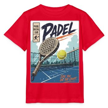 Padel Spieler & Court - Stanley/Stella Kinder T-Shirt MINI CREATOR  - Rot - Vorne - Jaiden (125cm)