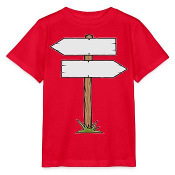 Wooden Sign Cartoon - Stanley/Stella MINI CREATOR Kids’ T-Shirt - red - Front - Jaiden (125cm)