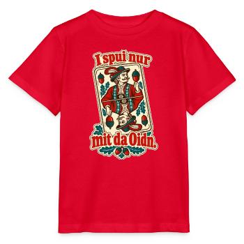 Schafkopf mit da Oidn - Stanley/Stella Kinder T-Shirt MINI CREATOR  - Rot - Vorne - Jaiden (125cm)